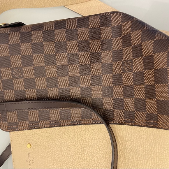 Louis Vuitton Damier Shoulder Bag with zipper Brown Cream (W/ lock & key) N44022 - Picture 7 of 15